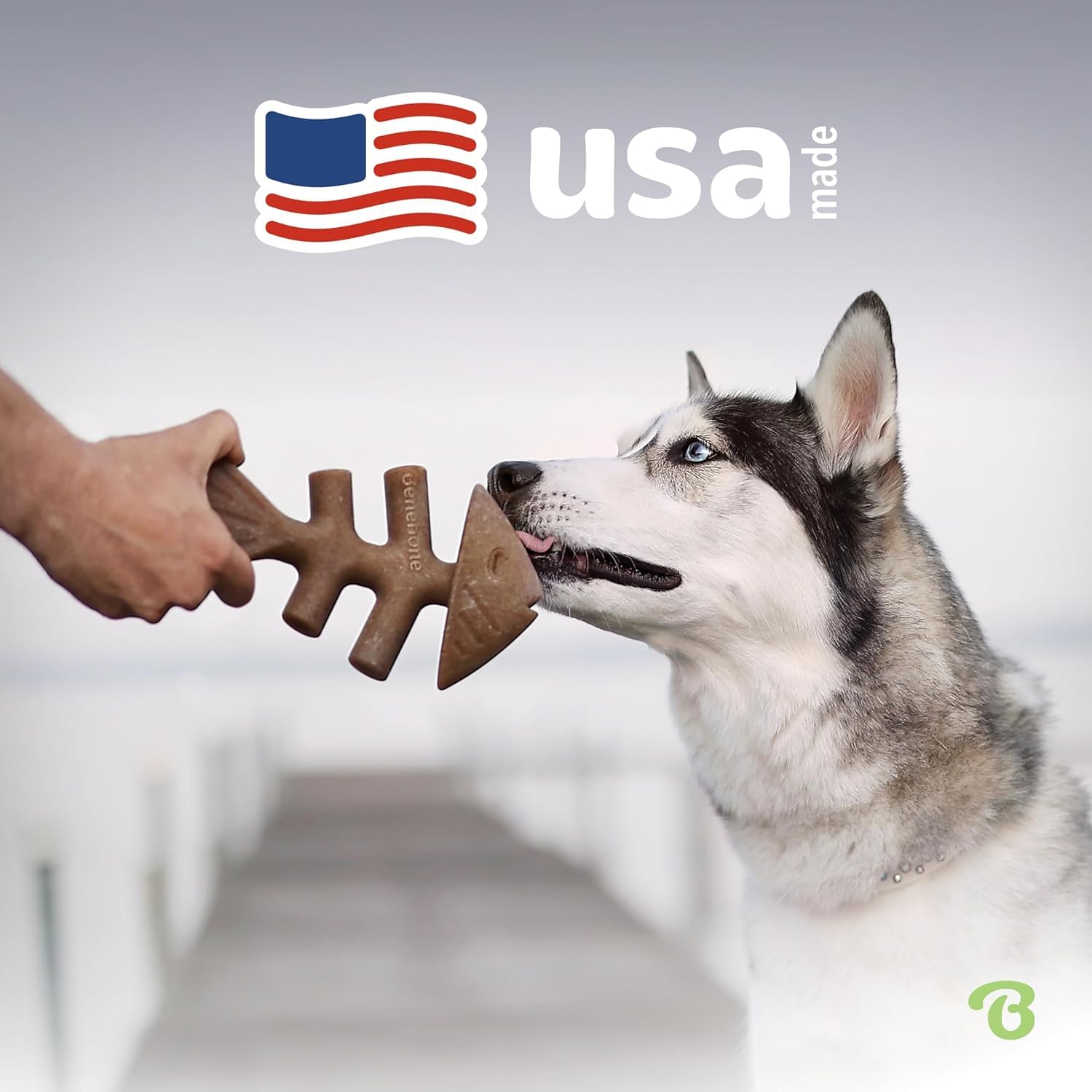Benebone Large 4-Pack Dog Toys for Aggressive Chewers – Durable Dog Bones, Made in USA – Dog Toys for Large Dogs Under 90 lbs