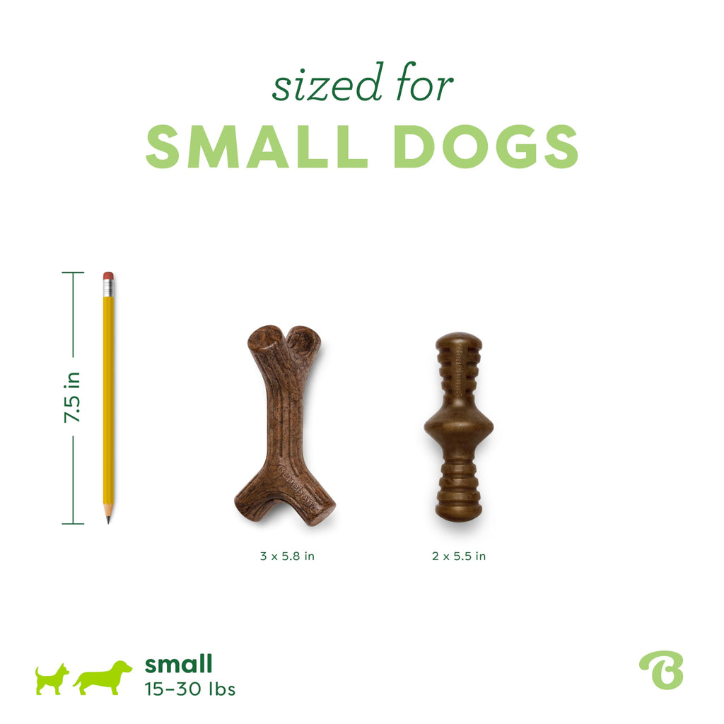 Benebone Large 4-Pack Dog Toys for Aggressive Chewers – Durable Dog Bones, Made in USA – Dog Toys for Large Dogs Under 90 lbs