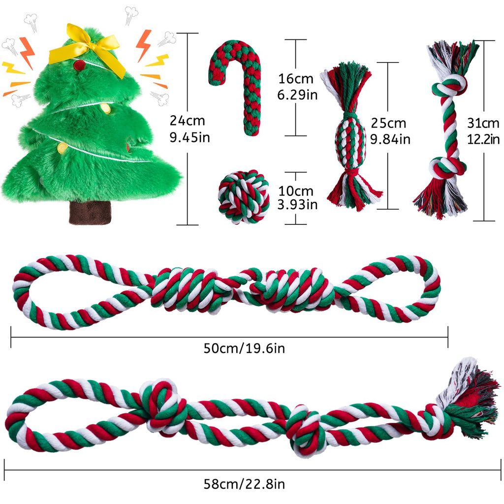 Aitmexcn Dog Rope Toys for Large and Medium Aggressive Chewers, 8 Pack Heavy Duty Dog Rope Toy for Large, Dental Cleaning Chew Toys, Tug Toy for Boredom, 100% Cotton Indestructible Pet Toy
