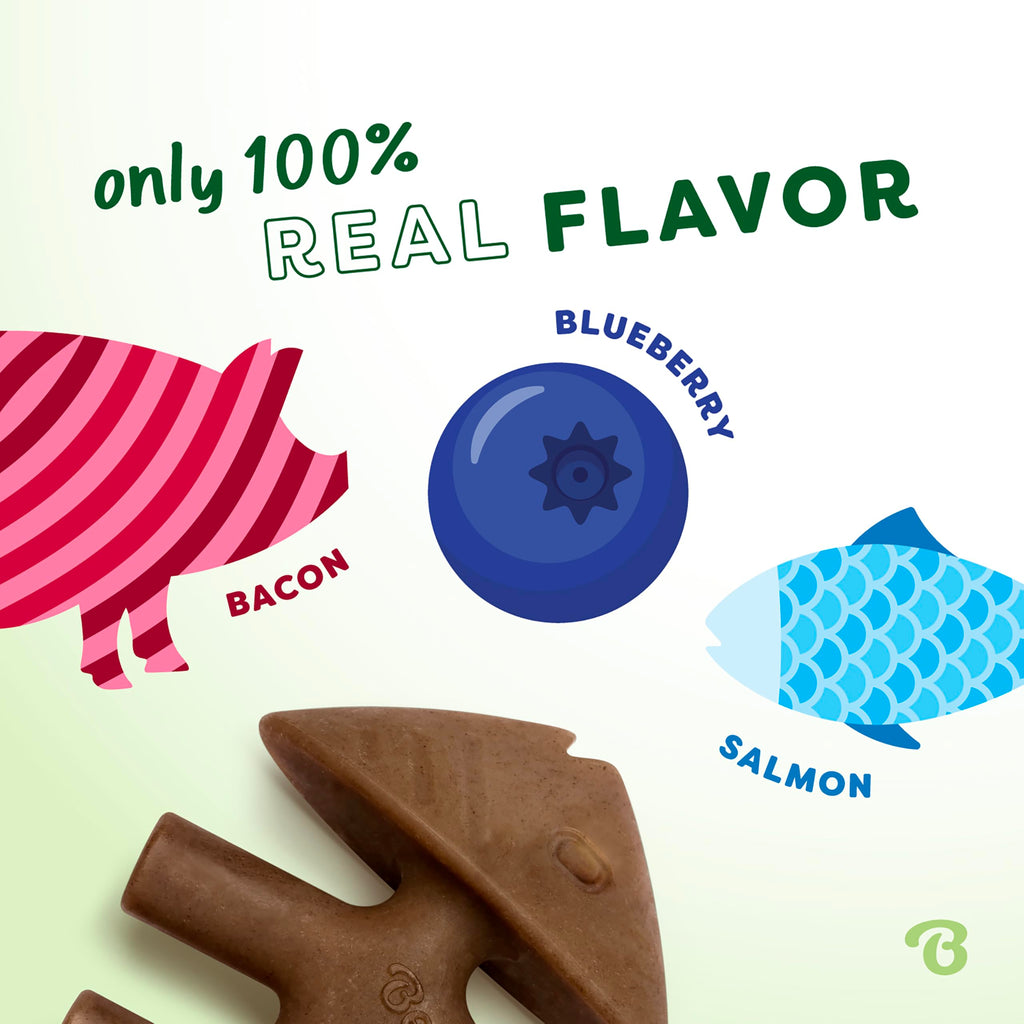 Benebone Large 4-Pack Dog Toys for Aggressive Chewers – Durable Dog Bones, Made in USA – Dog Toys for Large Dogs Under 90 lbs