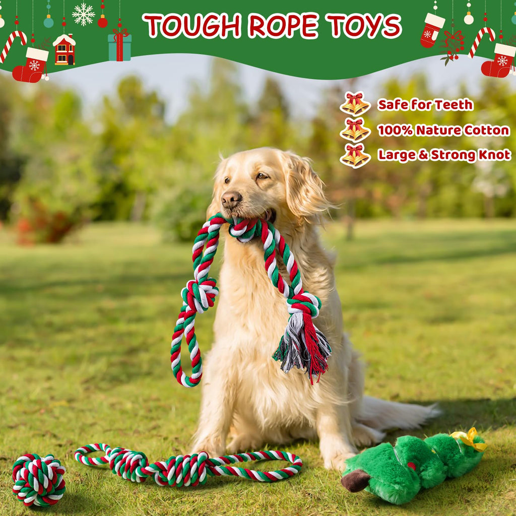 Aitmexcn Dog Rope Toys for Large and Medium Aggressive Chewers, 8 Pack Heavy Duty Dog Rope Toy for Large, Dental Cleaning Chew Toys, Tug Toy for Boredom, 100% Cotton Indestructible Pet Toy