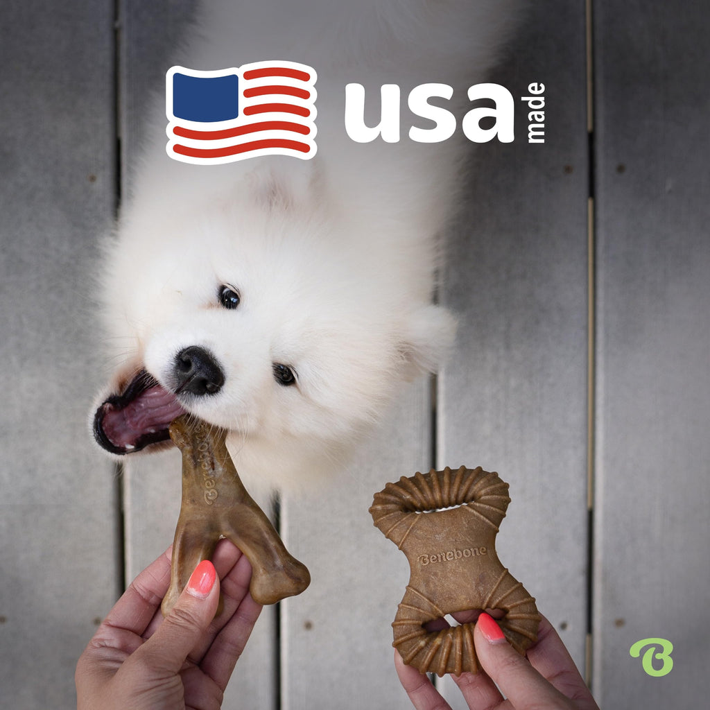 Benebone Large 4-Pack Dog Toys for Aggressive Chewers – Durable Dog Bones, Made in USA – Dog Toys for Large Dogs Under 90 lbs
