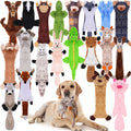Outus 20 Pcs No Stuffing Dog Squeaky Toys Bulk for Aggressive Chewers, Crinkle Teething Chew Plush Toys for Small Medium Large Pet Gift, 20 Styles(Vivid Style)